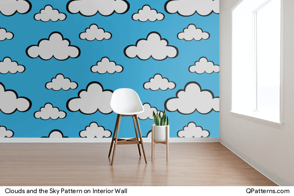Clouds and the Sky Pattern on interior-wall