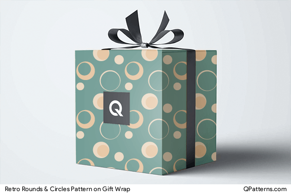 Retro Rounds & Circles Pattern on gift-wrap