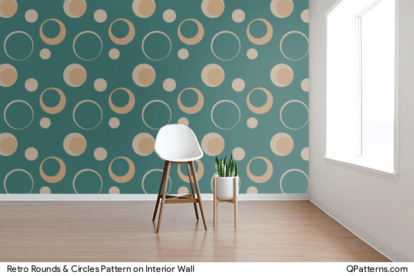 Retro Rounds & Circles Pattern on interior-wall