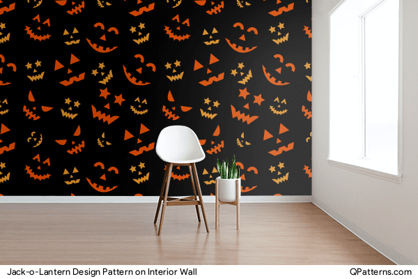 Jack-o-Lantern Design Pattern on interior-wall
