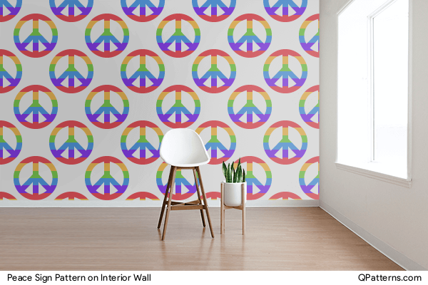 Peace Sign Pattern on interior-wall