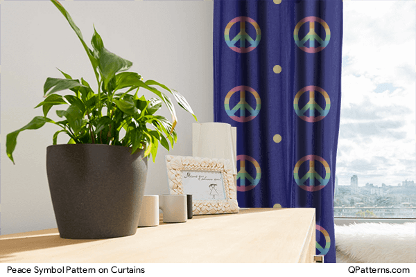 Peace Symbol Pattern on curtains