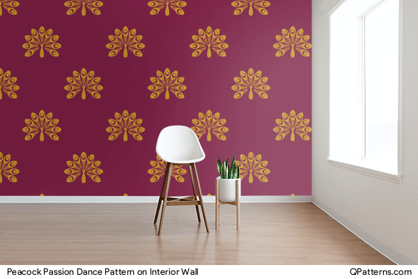 Peacock Passion Dance Pattern on interior-wall