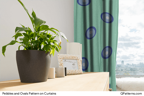Pebbles and Ovals Pattern on curtains