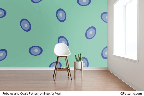 Pebbles and Ovals Pattern on interior-wall
