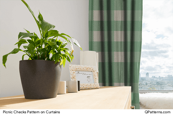 Picnic Checks Pattern on curtains
