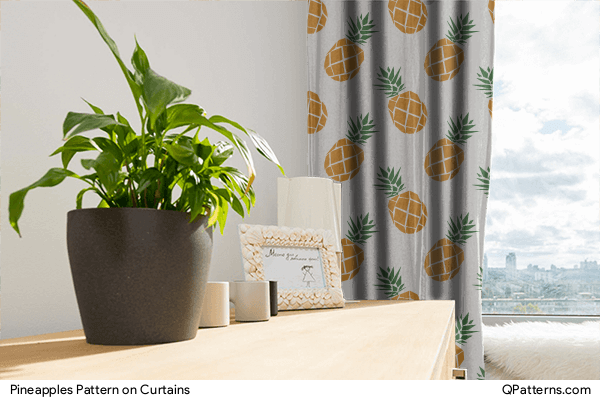 Pineapples Pattern on curtains