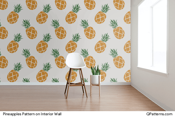 Pineapples Pattern on interior-wall