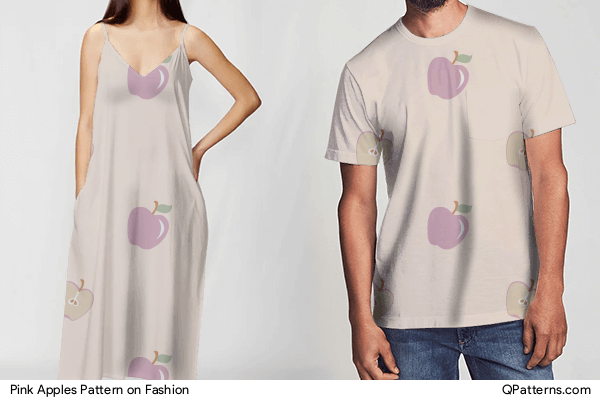 Pink Apples Pattern on fashion