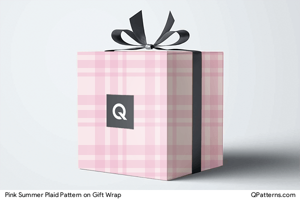 Pink Summer Plaid Pattern on gift-wrap