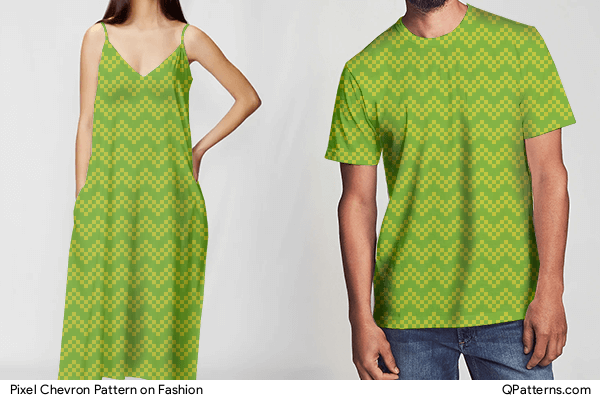 Pixel Chevron Pattern on fashion