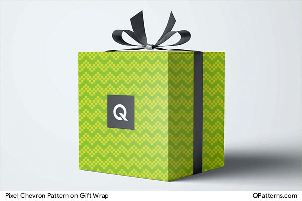 Pixel Chevron Pattern on gift-wrap