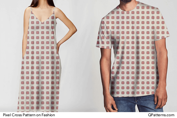 Pixel Cross Pattern on fashion