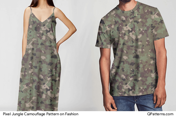 Pixel Jungle Camouflage Pattern on fashion