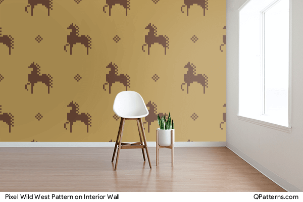 Pixel Wild West Pattern on interior-wall