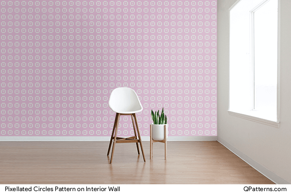 Pixellated Circles Pattern on interior-wall