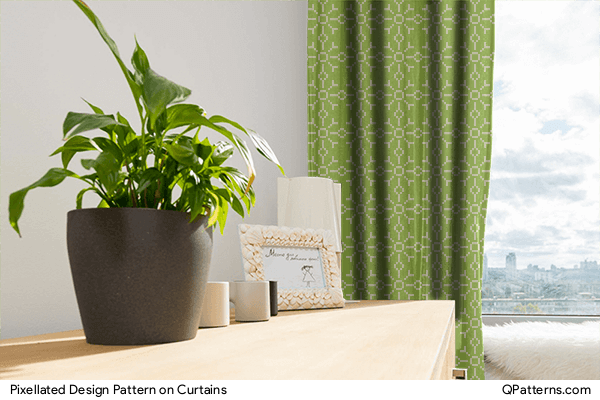 Pixellated Design Pattern on curtains