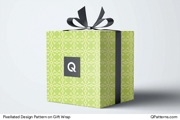 Pixellated Design Pattern on gift-wrap