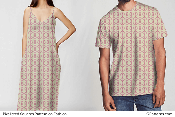 Pixellated Squares Pattern on fashion