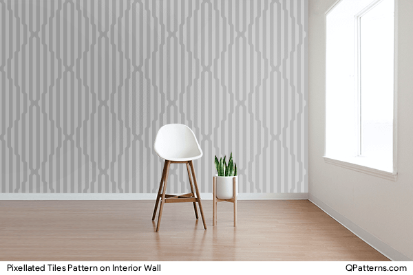 Pixellated Tiles Pattern on interior-wall
