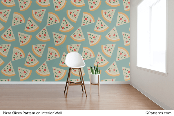 Pizza Slices Pattern on interior-wall