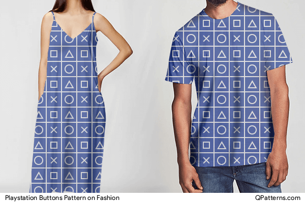 Playstation Buttons Pattern on fashion