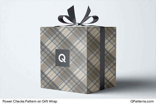 Power Checks Pattern on gift-wrap