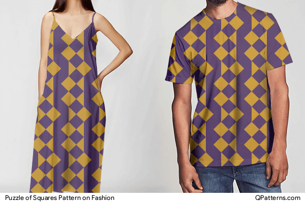 Puzzle of Squares Pattern on fashion