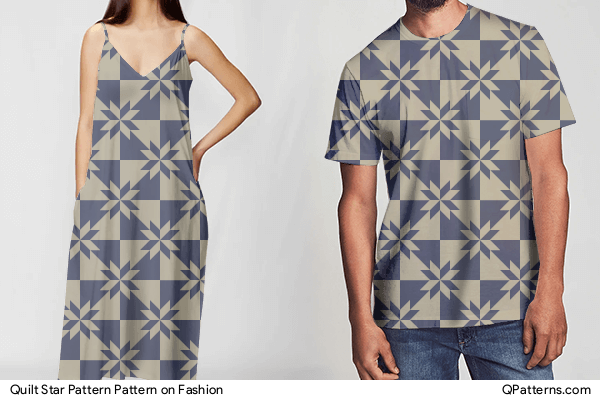 Quilt Star Pattern Pattern on fashion