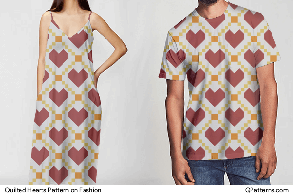 Quilted Hearts Pattern on fashion