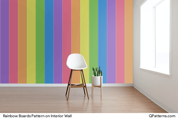 Rainbow Boards Pattern on interior-wall