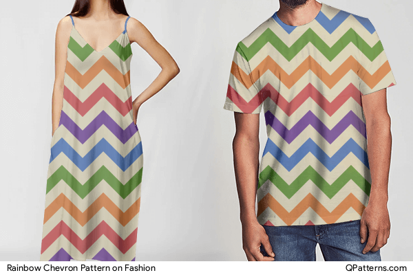Rainbow Chevron Pattern on fashion