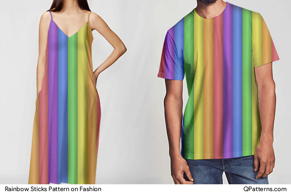 Rainbow Sticks Pattern on fashion