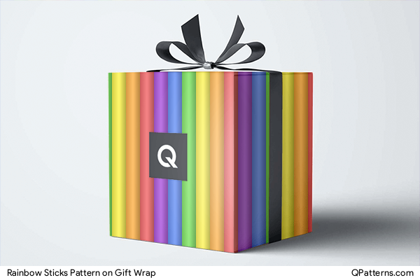 Rainbow Sticks Pattern on gift-wrap