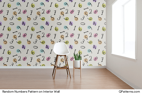 Random Numbers Pattern on interior-wall