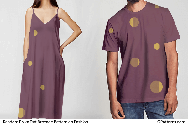 Random Polka Dot Brocade Pattern on fashion