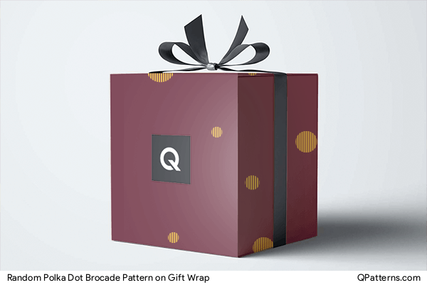 Random Polka Dot Brocade Pattern on gift-wrap