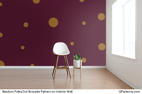 Random Polka Dot Brocade Pattern on interior-wall