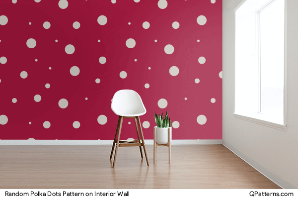 Random Polka Dots Pattern on interior-wall
