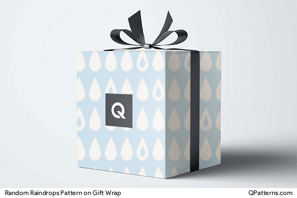Random Raindrops Pattern on gift-wrap