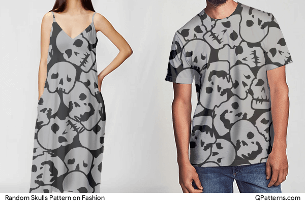 Random Skulls Pattern on fashion