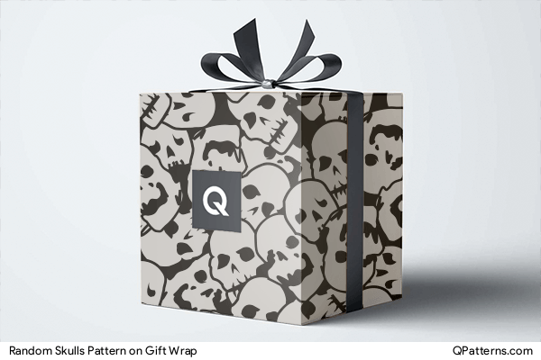 Random Skulls Pattern on gift-wrap