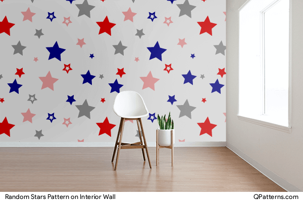 Random Stars Pattern on interior-wall