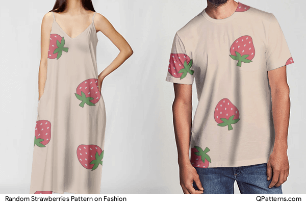 Random Strawberries Pattern on fashion
