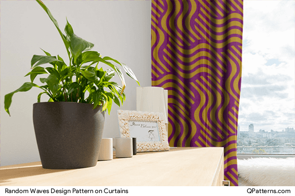 Random Waves Design Pattern on curtains