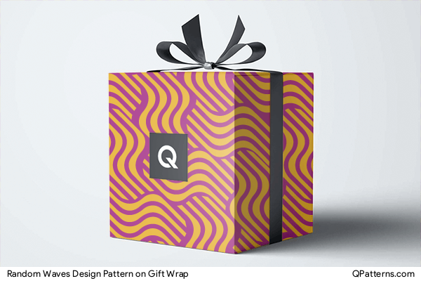 Random Waves Design Pattern on gift-wrap