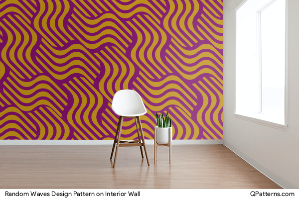 Random Waves Design Pattern on interior-wall