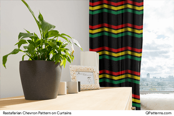 Rastafarian Chevron Pattern on curtains