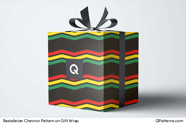 Rastafarian Chevron Pattern on gift-wrap