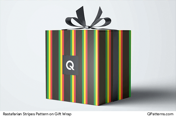 Rastafarian Stripes Pattern on gift-wrap